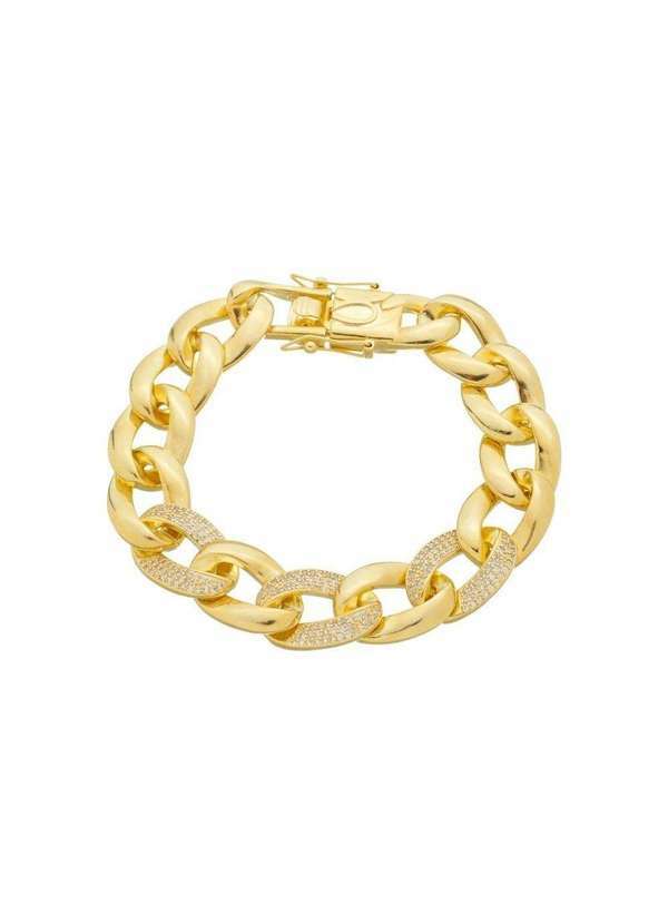 Piuka - Pulseira Kim Elos Zirconias Folheado a Ouro 18k Dourado