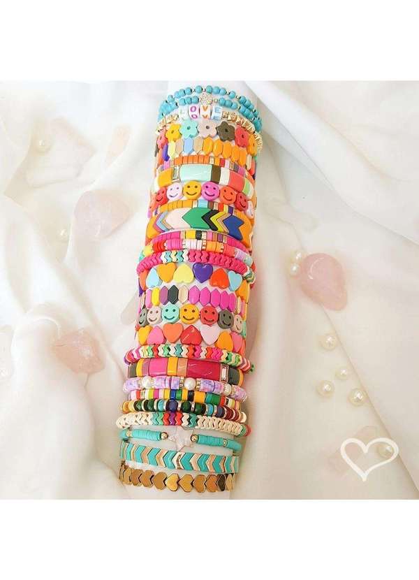 Piuka - Pulseira Liza Resina Multicolorida Multicores 5