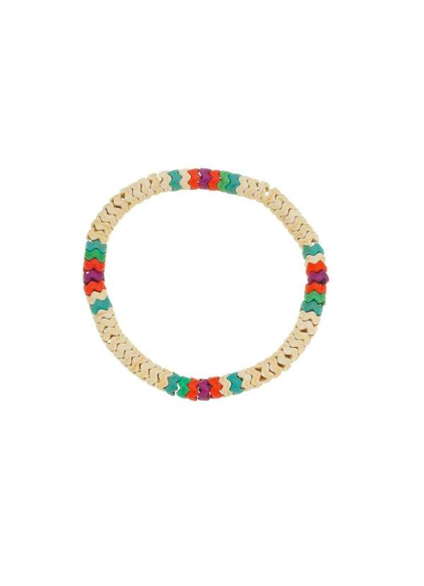 Piuka - Pulseira Liza Resina Off White Multicores