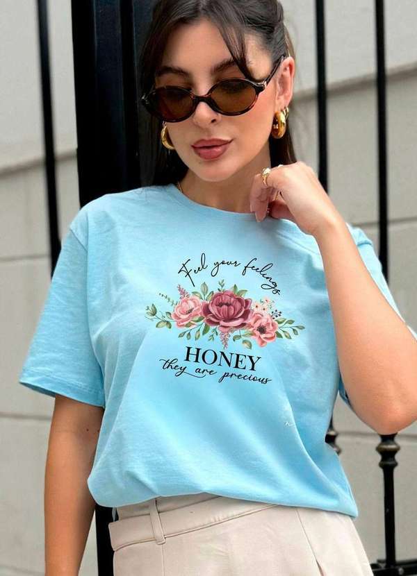 Cianitas - T-Shirt Azul Bebe Feel Your Azul