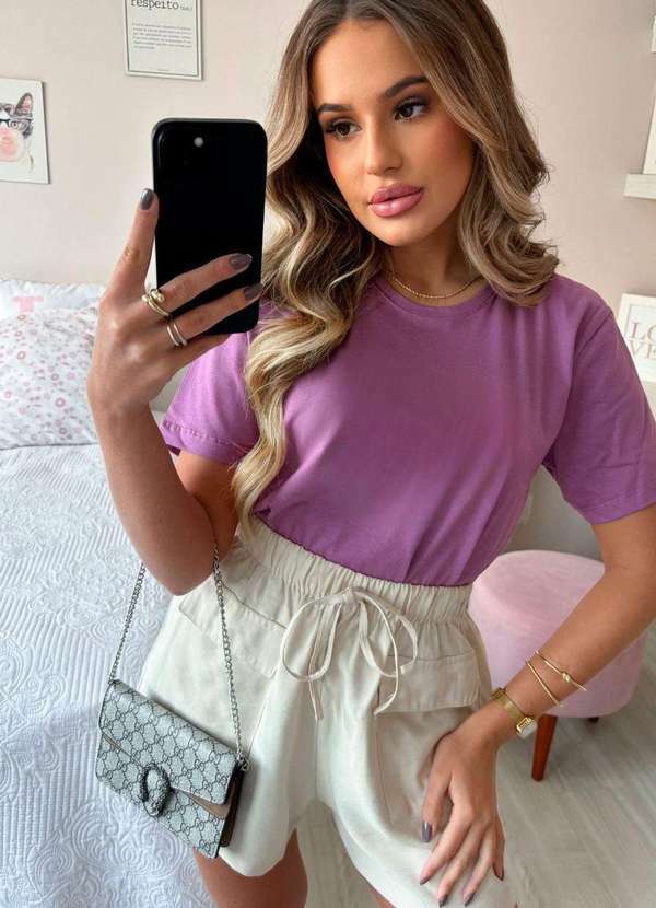 Cianitas - T-Shirt Lisa Violeta Roxo