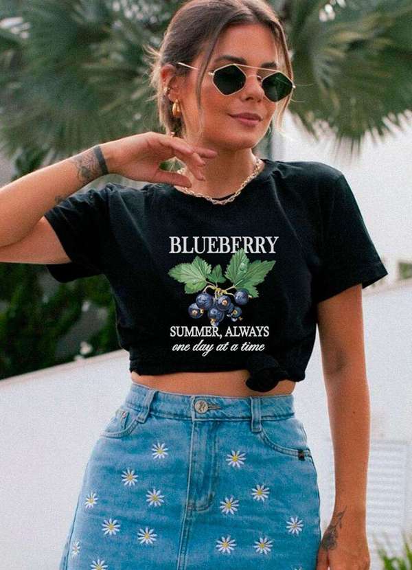 Cianitas - T-Shirt Preta Blueberry Preto 3