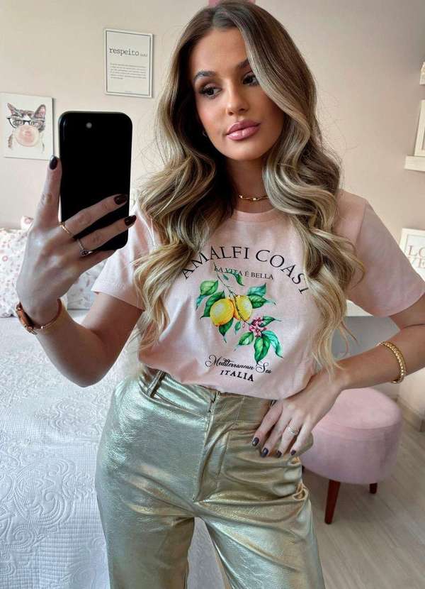 Cianitas - T-Shirt Salmão Siciliano Rosa 2