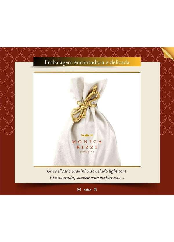 Mônica Rizzi - Brinco com Elo Redondo Banhado em Ouro 18k Dourado 4