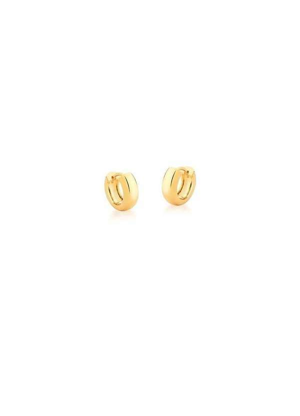 Mônica Rizzi - Brinco de Argolas Liso Banhado em Ouro 18k Dourado
