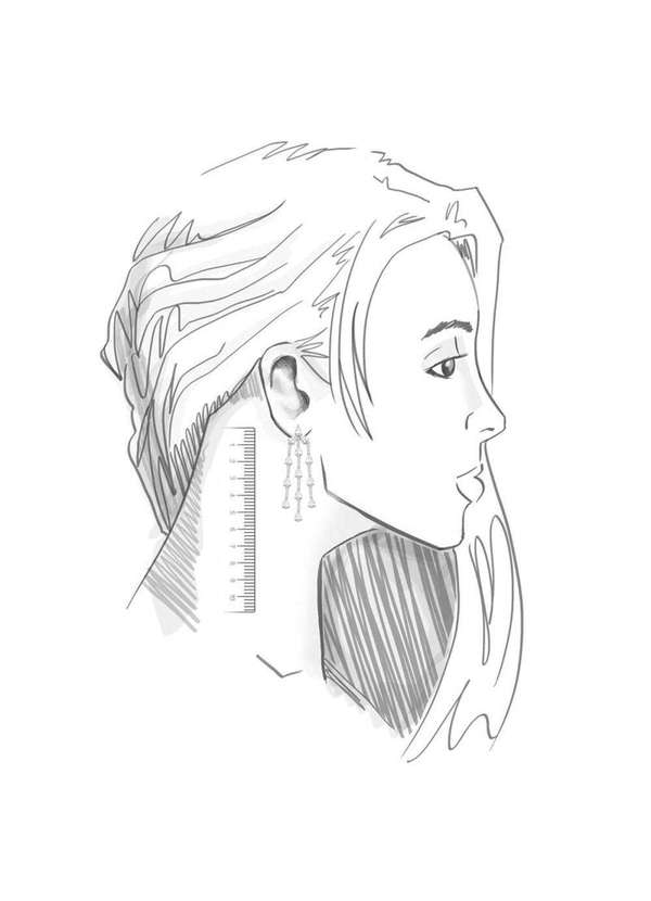 Mônica Rizzi - Brinco Luxo Pendulo com Cristais e Zirconias Rodio Prata 2