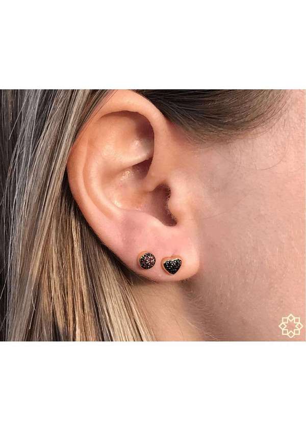 Mônica Rizzi - Kit 2 Brincos em Zirconias Dourado 2