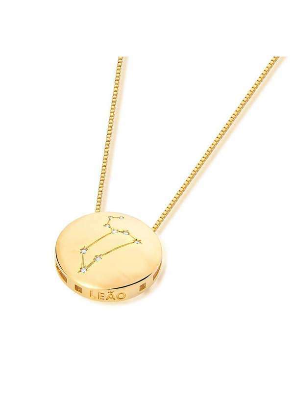 Mônica Rizzi - Colar de Signo Constelacao de Leao Banhado Ouro Semijoia Dourado