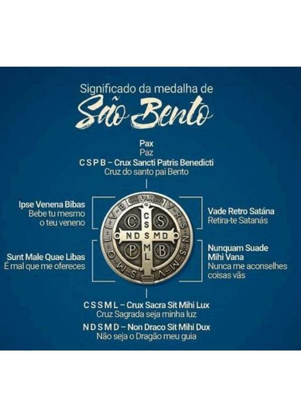 Mônica Rizzi - Colar Medalha Sao Bento Media Semijoia Dourado 3