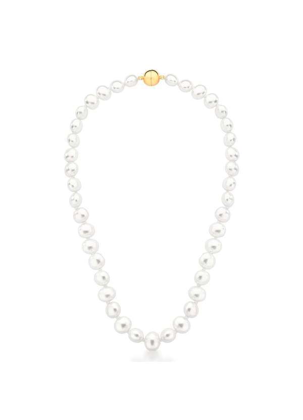 Mônica Rizzi - Colar Perolas Ovais Shell Annie Banhado a Ouro Fecho Magnetico Dourado