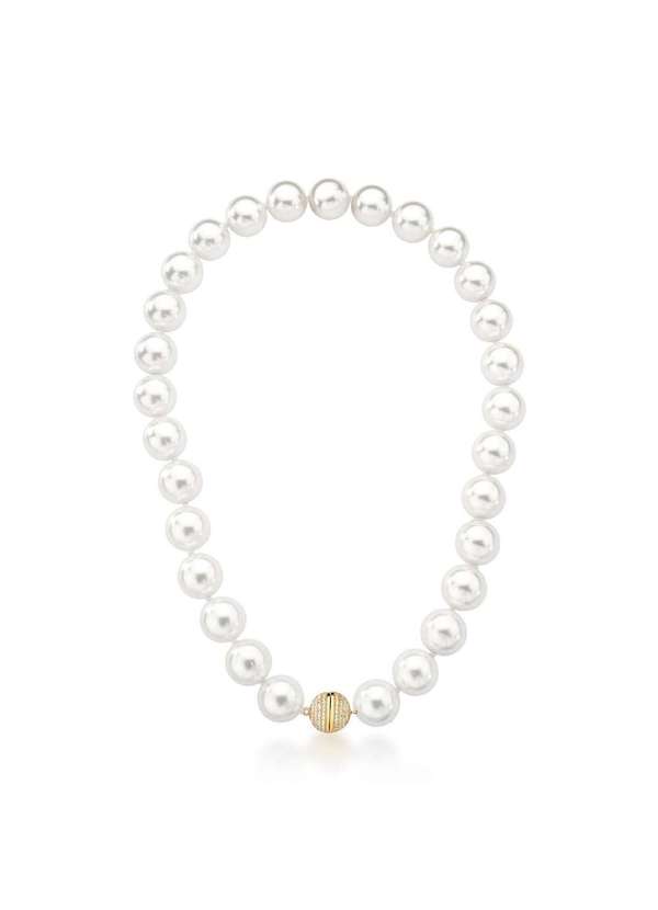 Mônica Rizzi - Colar Perolas Shell Amanda Fecho Ima Cristais Banho Ouro Dourado