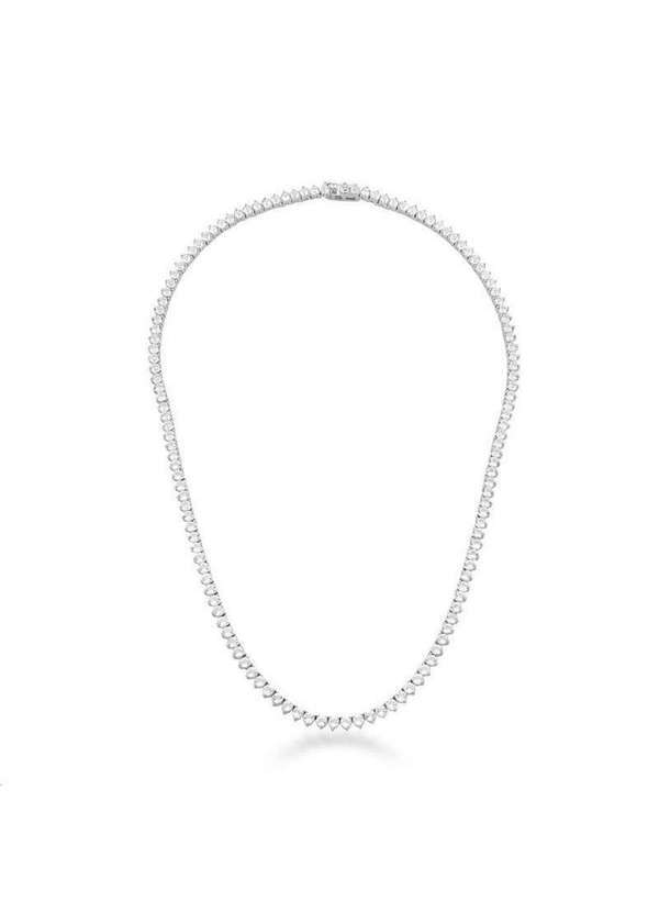 Mônica Rizzi - Colar Riviera Choker Zirconias Redondas Banhada a Rodio Prata