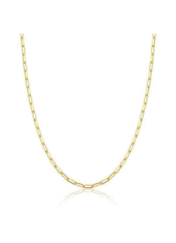 Mônica Rizzi - Corrente Choker Elos Lisa 2,5mm Banhada Ouro 18k Semijoia Dourado