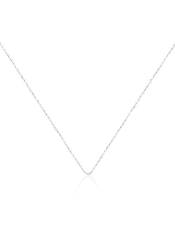 Mônica Rizzi - Corrente Veneziana Feminina Banhada em Rodio-80cm sem Extensor Prata