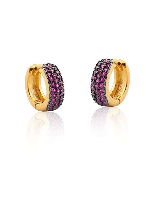 Mônica Rizzi - Conjunto Colar e Brinco Elegance Zirconias Semijoia Dourado