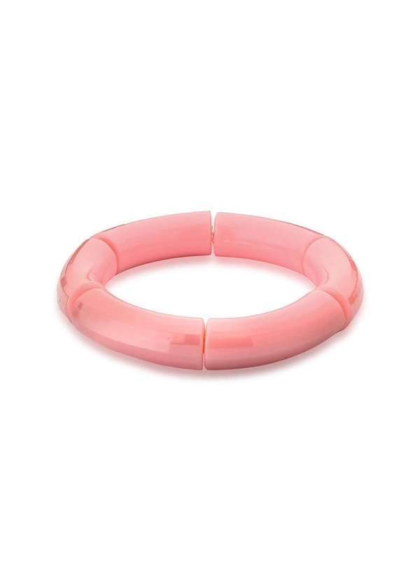 Mônica Rizzi - Pulseira Bijuteria com Acrilico Rosa