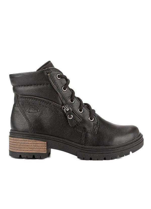 Dakota - Bota Coturno Feminino Dakota Couro Da181 Preto Preto