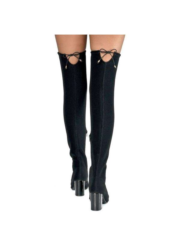 Via Marte - Bota Feminina Over Knee Via Marte 23-2510 Preta Preto 3