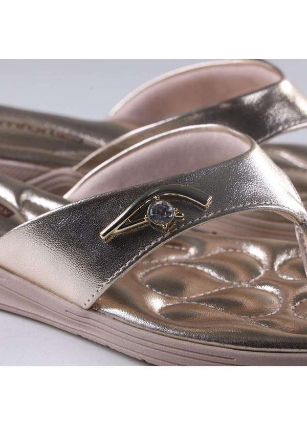 Comfortflex - Chinelo Comfortflex Feminino 2480403 Ouro Dourado 6