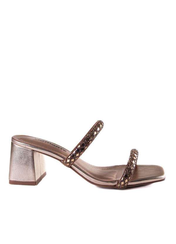 Via Marte - Tamanco Feminino Via Marte 171-011 Ouro Dourado