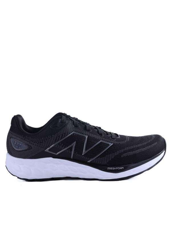 New Balance - Tênis Masculino New Balance Esportivo 680v8 Preto/Branco Preto
