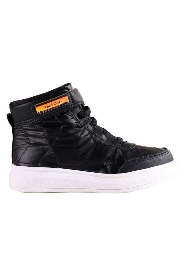 Pink Cats - Tênis Infantil Menina Pink Cats Snickers V4402 Preto Preto