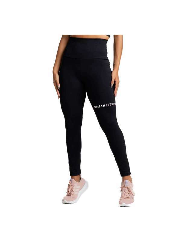 Massam Fitness - Legging Feminina Poliamida Silk Preto