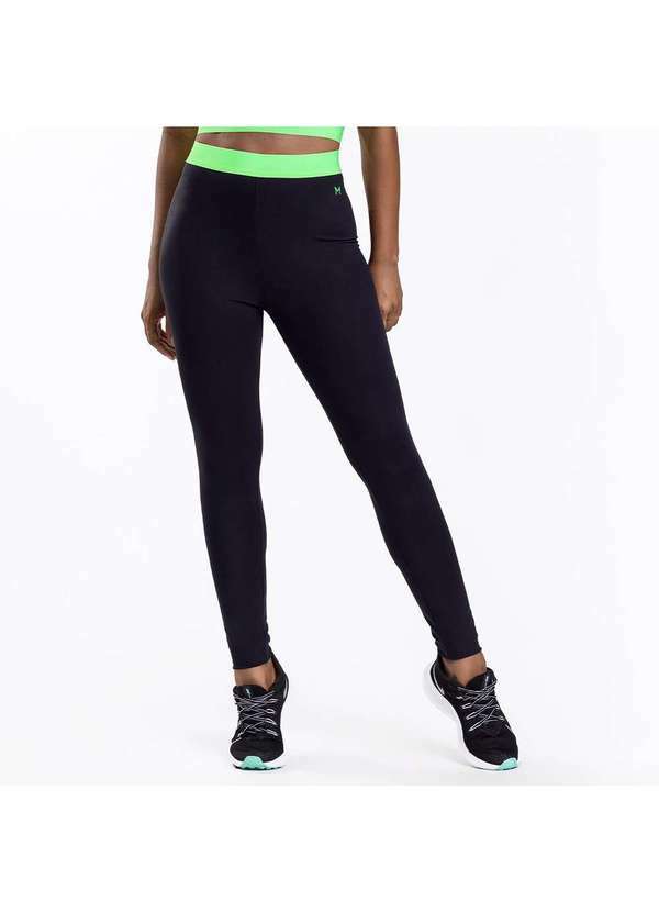 Massam Fitness - Legging Neon Feminina Massam Fitness Preto