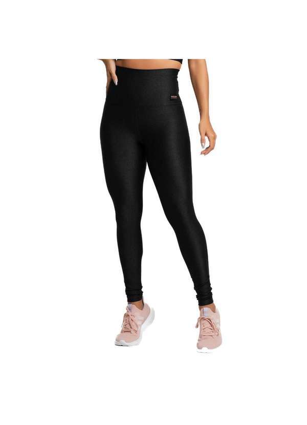 Massam Fitness - Legging Poliamida Canelada Preto