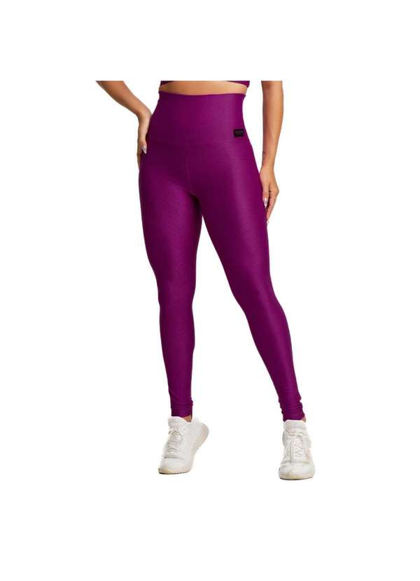 Massam Fitness - Legging Poliamida Canelada Roxo