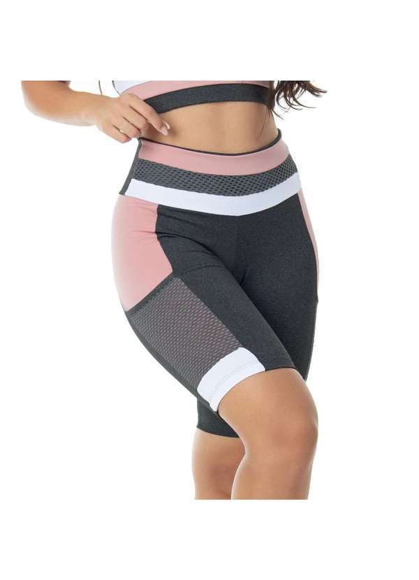 Massam Fitness - Bermuda Feminina com Bolso Essence Massam Fitness Cinza
