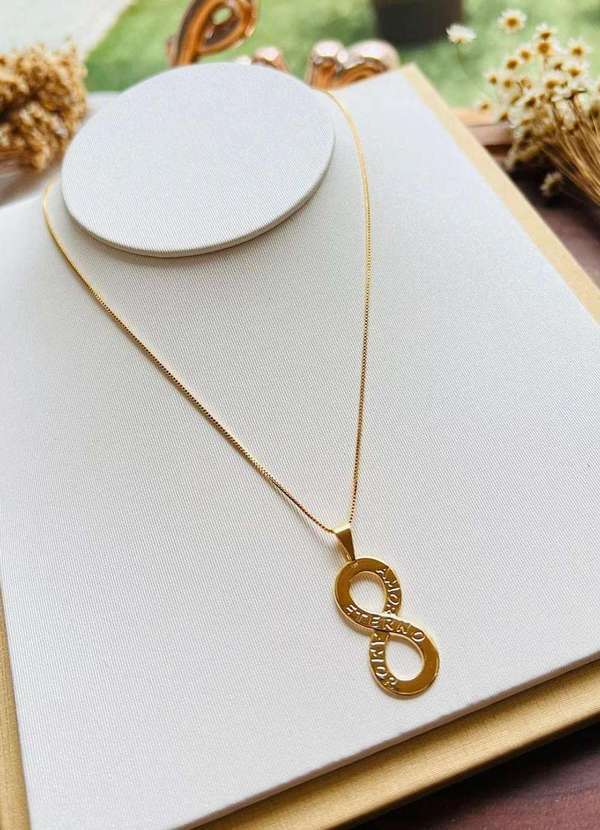 Mellow Brazil - Colar Folheado a Ouro Infinito Amor Eterno Amarelo 2