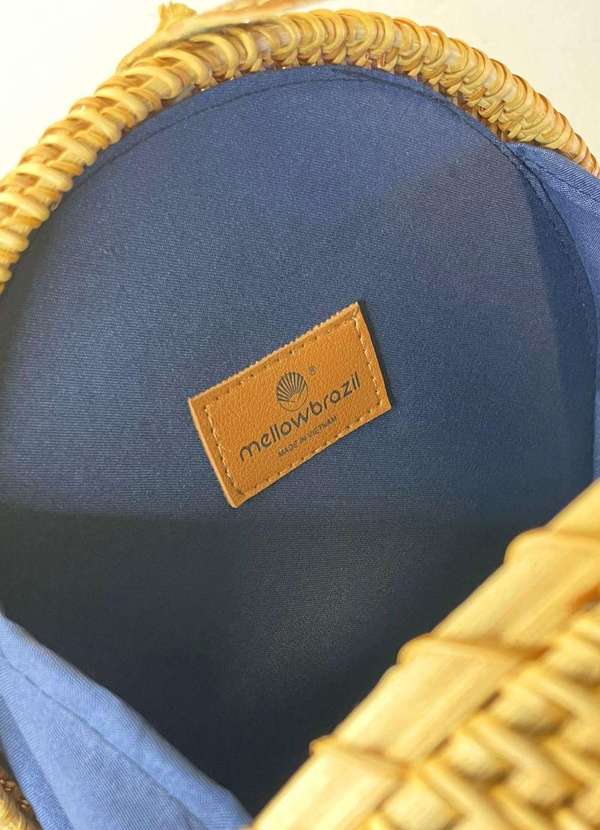 Mellow Brazil - Bolsa de Praia de Rattan Estruturada com Forro - Tulum Marrom 3