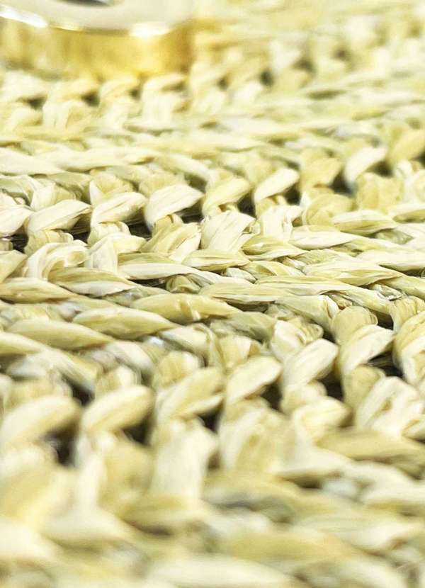 Mellow Brazil - Bolsa de Praia em Palha c/ Alça de Corrente - Sardenha Bege 2