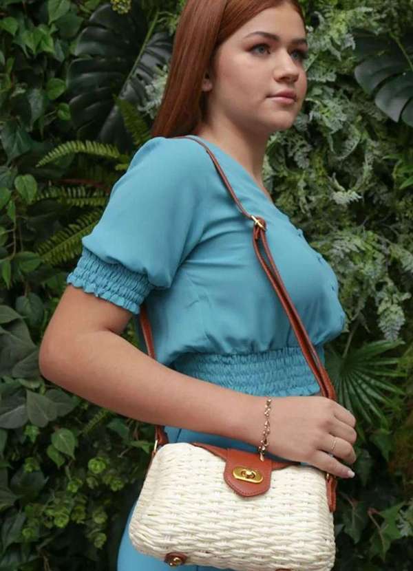 Mellow Brazil - Bolsa de Praia em Palha c/ Alça e c/ Forro - Caraíva Marrom