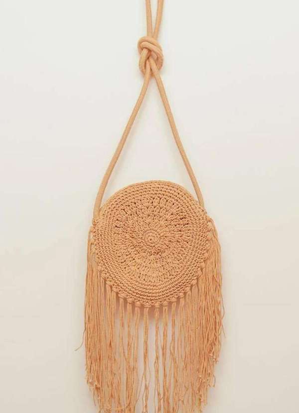 Mellow Brazil - Bolsa de Praia Redonda em Algodão c/ Alça - Santorini Bege