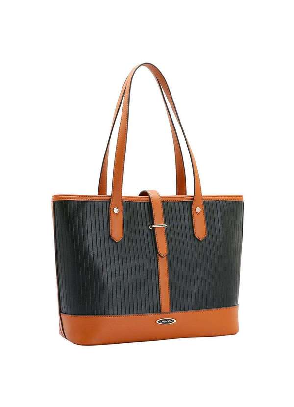 Chenson - Bolsa Feminina Chenson Cg84422 - Preto/Café 1