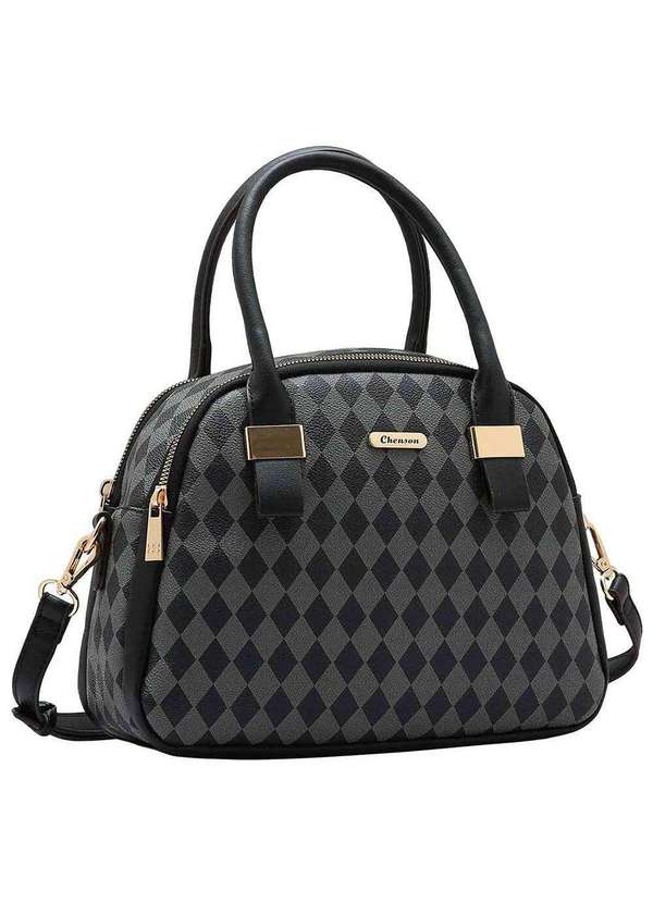 Chenson - Bolsa Feminina Chenson Cg84853 Preto/Cinza 1