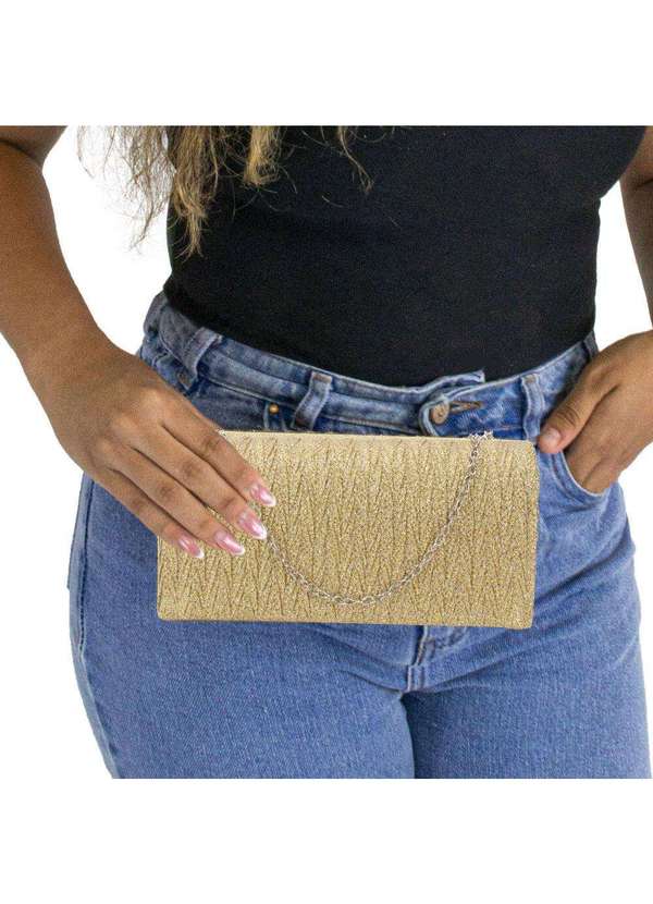 Melamel - Bolsa Feminina Festa Melamel Fs77 Ouro/Rosado 2