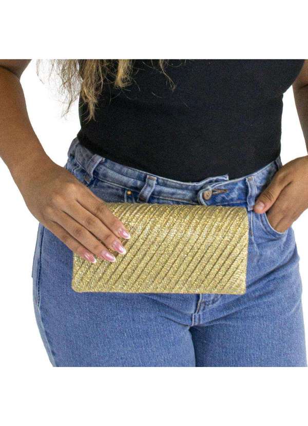 Melamel - Bolsa Feminina Festa Melamel Fs79 Ouro/Rosado 2