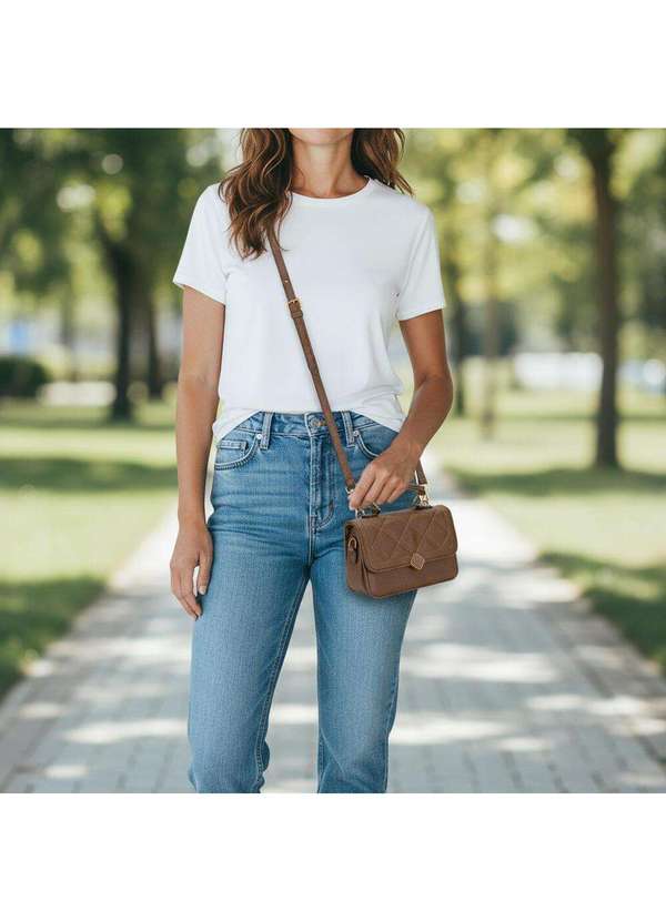 H.e - Bolsa Feminina H.E Sx-6031 Café 2