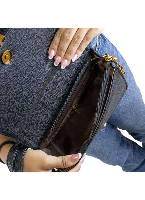 H.e - Bolsa Feminina H.E Sx6033 Caramelo 5