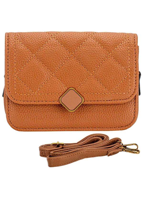 H.e - Bolsa Feminina Pequena H.E Sx-6031 Caramelo