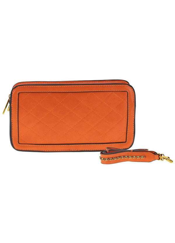 Arara Dourada - Bolsa Feminina Transversal Arara Dourada - Mm058 - Laranja