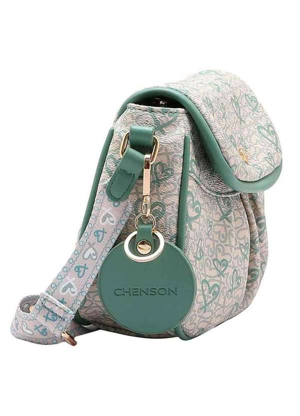 Chenson - Bolsa Feminina Transversal Chenson Cg84964 Bege/Verde 3