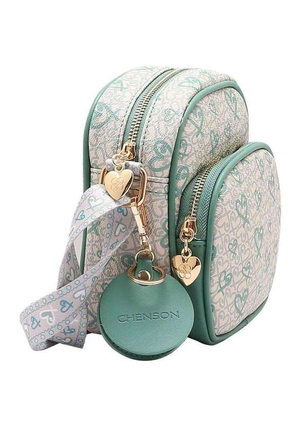 Chenson - Bolsa Feminina Transversal Chenson Cg84965 Bege/Verde 3
