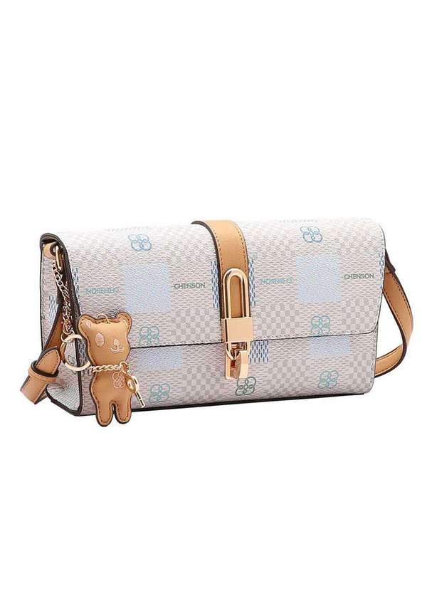 Chenson - Bolsa Feminina Transversal Chenson  Cg85098 Bege/Verde