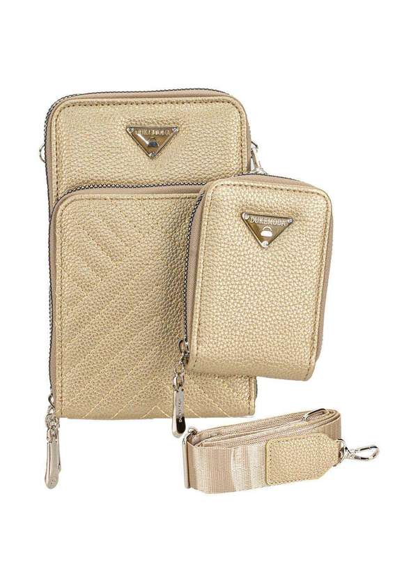 H.e - Bolsa Feminina Transversal H.E 0037-05 Ouro