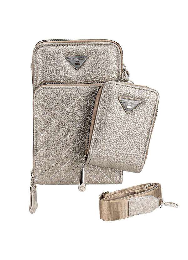 H.e - Bolsa Feminina Transversal H.E 0037-05 Prata