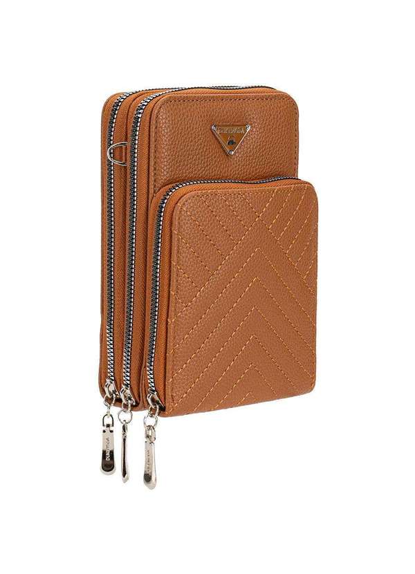 H.e - Bolsa Feminina Transversal H.E 0037-05 Caramelo 3